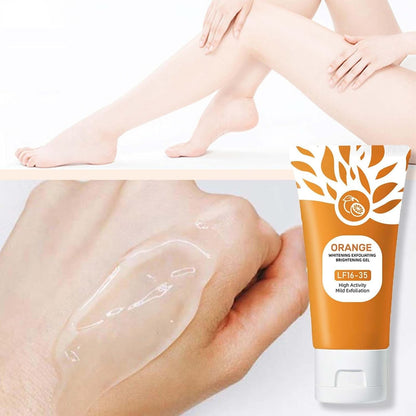 Orange Enzymes Exfoliating Gel, Organic Face and Body Exfoliating Scrub Gel,