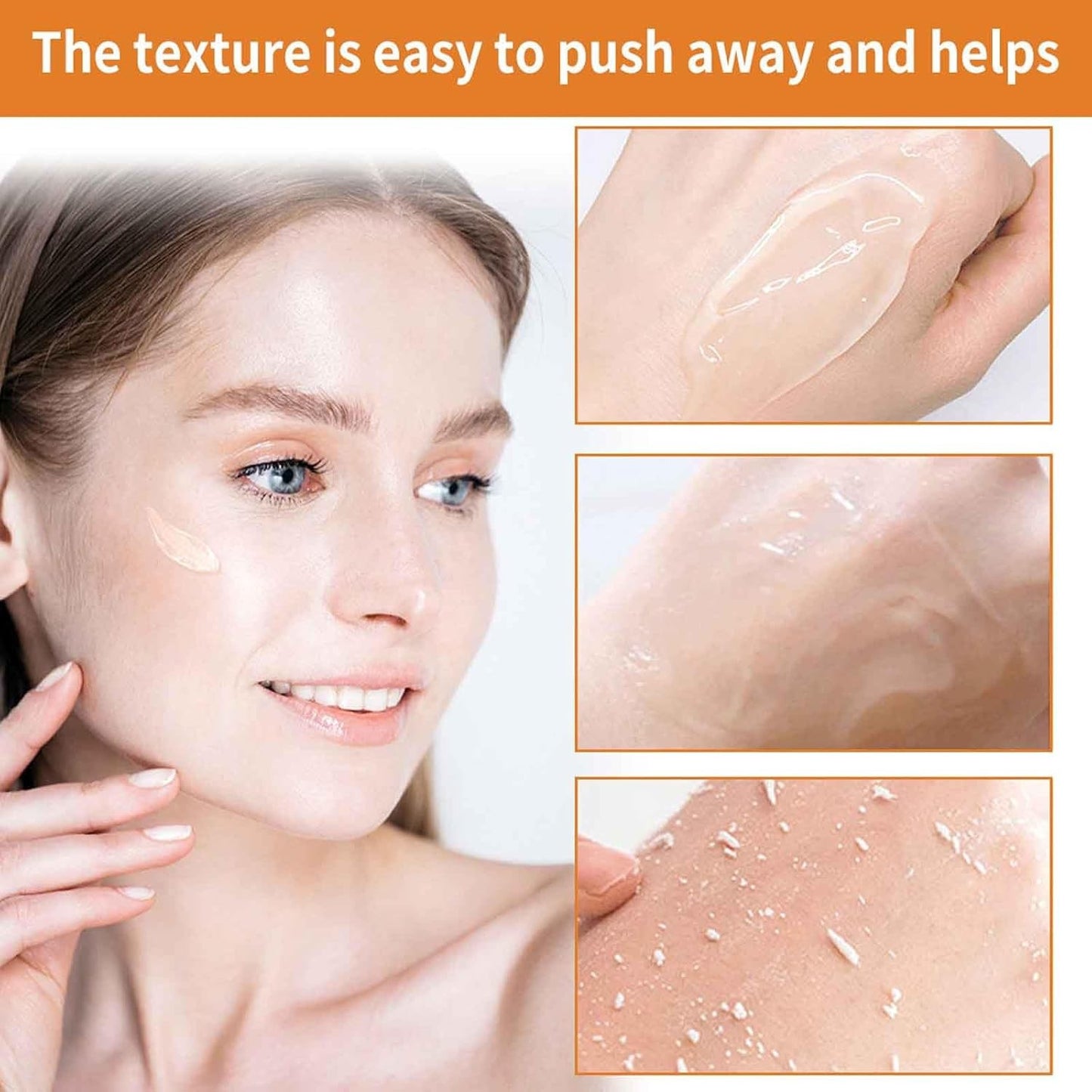 Orange Enzymes Exfoliating Gel, Organic Face and Body Exfoliating Scrub Gel,