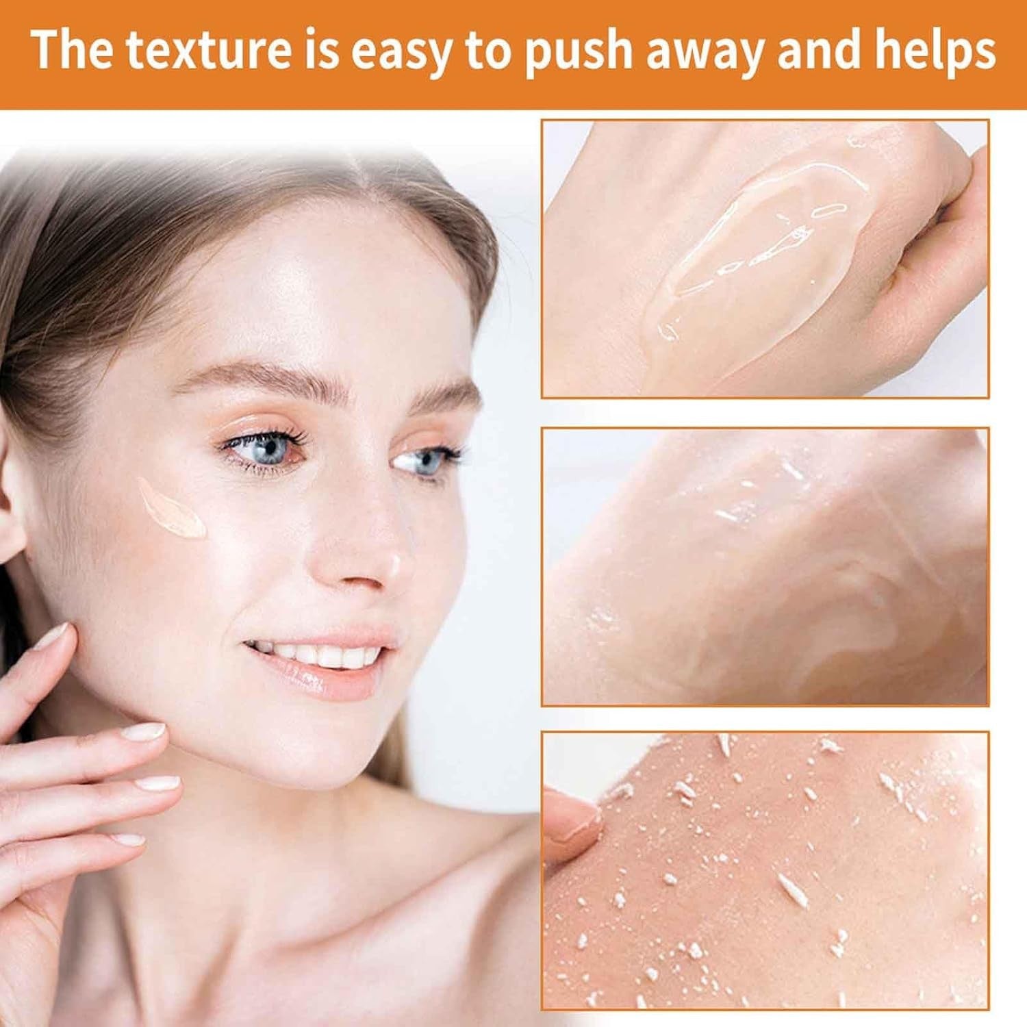Orange Enzymes Exfoliating Gel, Organic Face and Body Exfoliating Scrub Gel,